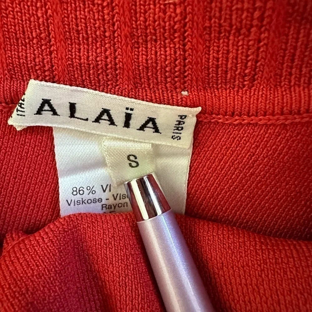 Azzedine ALAIA Paris Vintage 90’s Red Dress, S